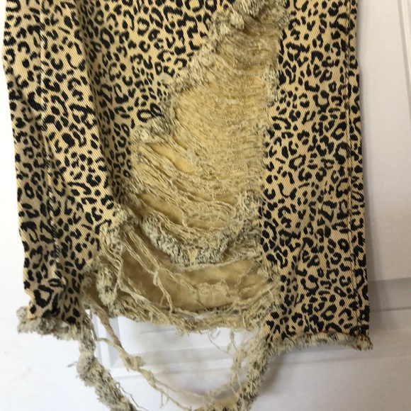 NEW Pol clothing destructed leopard pants - Picture 6 of 11